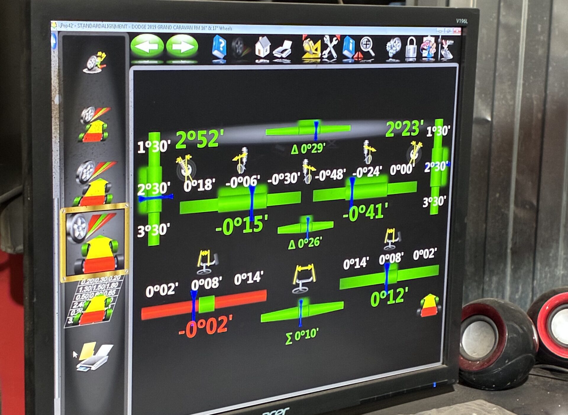 Развал-схождение Dodge Grand Caravan 2019